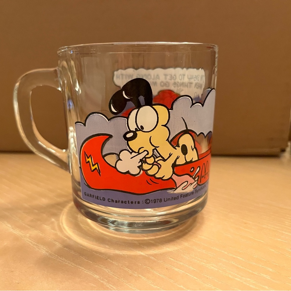 Vintage Garfield 6 oz glass mugs from 1978 McDonald’s promo. Complete set of 4. - Picture 11 of 11